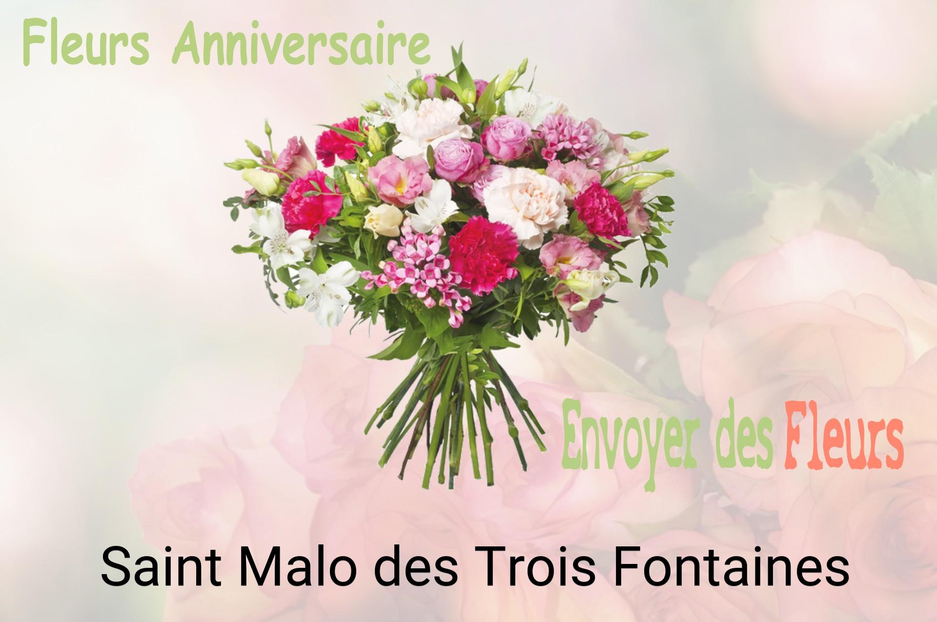 Bouquet de fleurs d’anniversaire livré à Saint-Malo-des-Trois-Fontaines