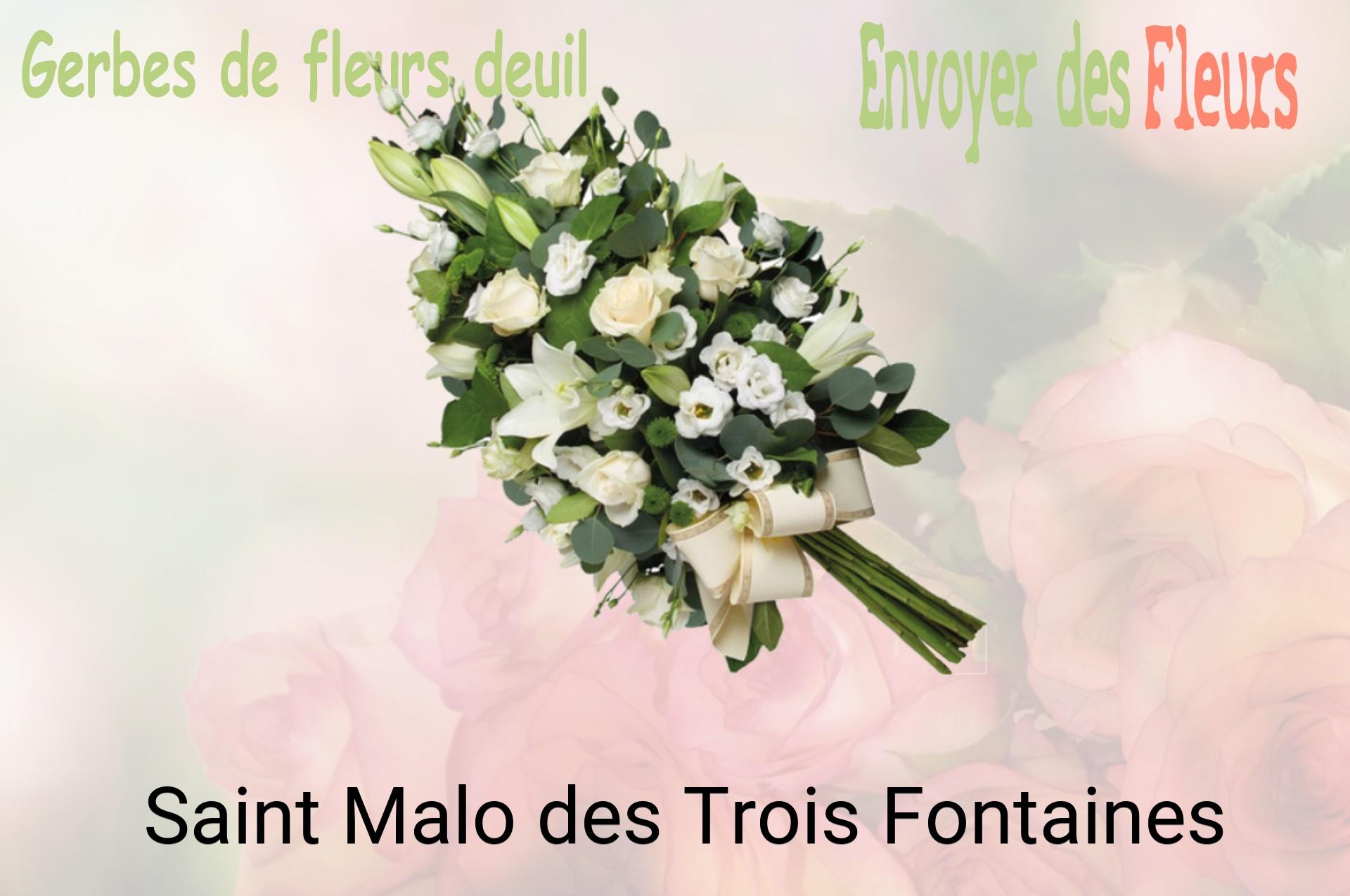 Gerbe de fleurs de deuil livrée à Saint-Malo-des-Trois-Fontaines